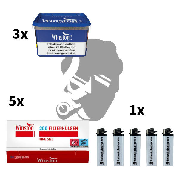 3x Winston Blue Volumentabak 155g 3x Winston Blue Volumentabak 155g